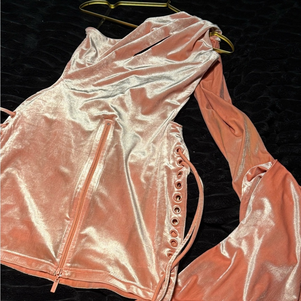 One Shoulder Pink Dress